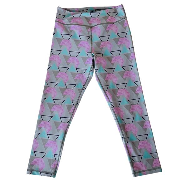 Hallow and Plank 80s Triangle Geo Print Leggings Medium - Picture 1 of 3
